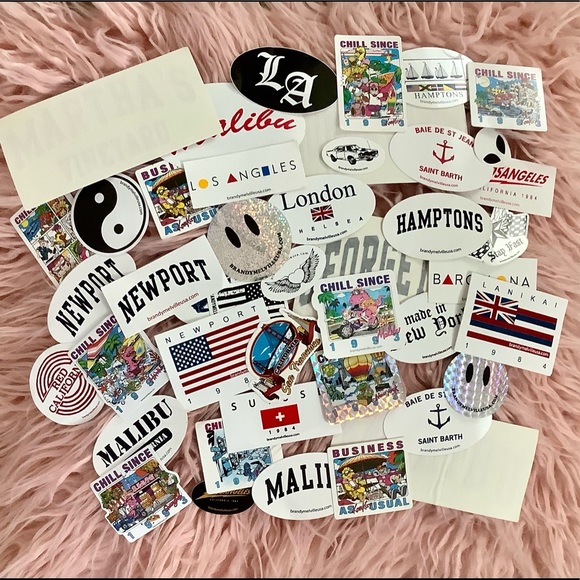 15 PC RANDOM RARE BRANDY MELVILLE STICKERS ☆ - Picture 1 of 6